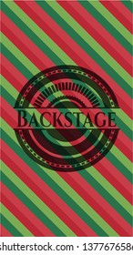 Backstage christmas badge.