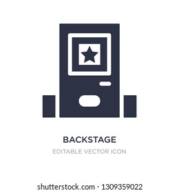 backstage icon on white background. Simple element illustration from Buildings concept. backstage icon symbol design.