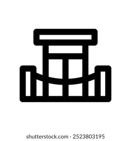ícone de backstage. ícone de linha de vetor para seu design de site, celular, apresentação e logotipo.
