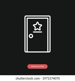 backstage icon vector. Linear style sign for mobile concept and web design. backstage symbol illustration. Pixel vector graphics - Vector.