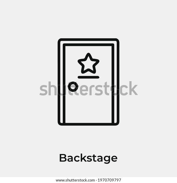 backstage icon vector. Linear style sign for\
mobile concept and web design. backstage symbol illustration. Pixel\
vector graphics -\
Vector.