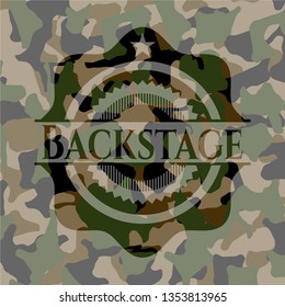 Backstage on camo pattern