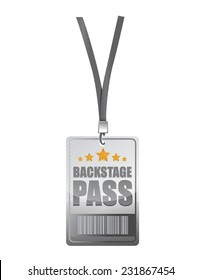 backstage pass illustration design over a white background