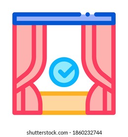 backstage scene icon vector. backstage scene sign. color symbol illustration