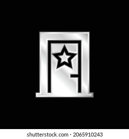 Backstage-Symbol aus silbernem Metall
