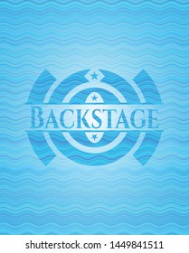 Backstage water concept badge. Vector Illustration. Detailed.