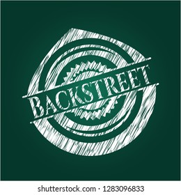 Backstreet with chalkboard texture