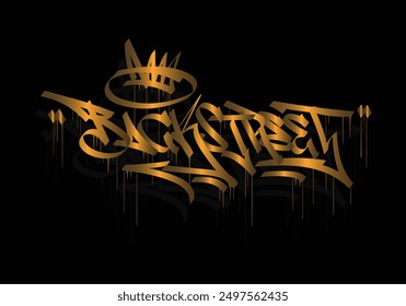 BACKSTREET lettering custom style design