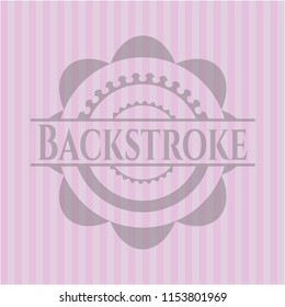 Backstroke vintage pink emblem