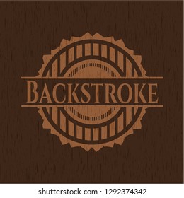 Backstroke wood emblem. Retro