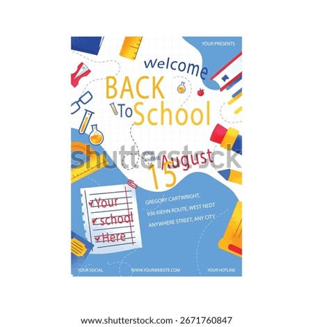Back-to-school flyer poster template design