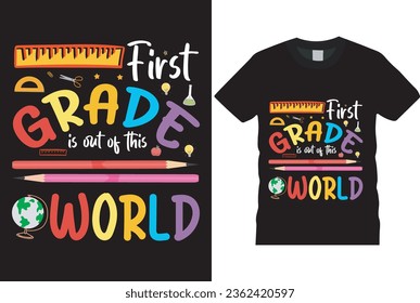 Back-to-school typography t shirt design vector with 100% color change and editable file 
