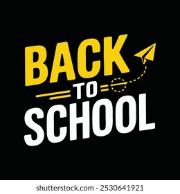 Back-to-school vector illustration with scribbled typography.
