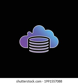 Backup blue gradient vector icon