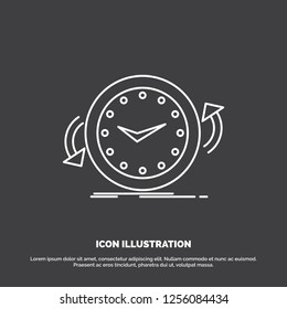 Backup, clock, clockwise, counter, time Icon. Line vector symbol for UI and UX, website or mobile application