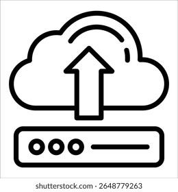 Backup Cloud Icon Element For Design