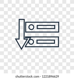 Backup concept vector linear icon isolated on transparent background, Backup concept transparency concept in outline style