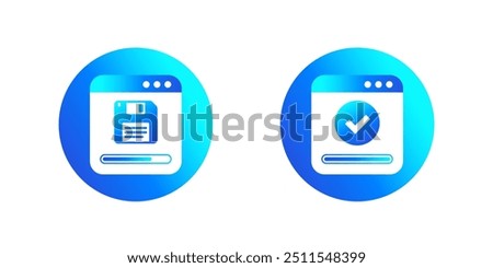 backup or copy files icons with a floppy disk