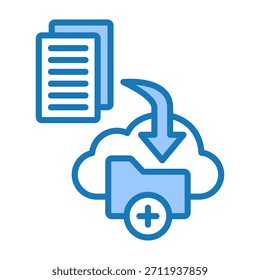 Copia de seguridad Icon Blue Dualtone Design Ilustración vectorial