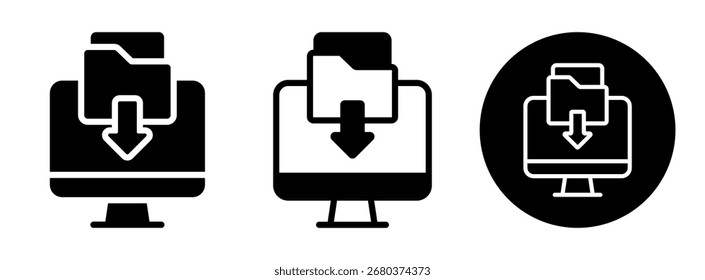 Backup Copy Icon Collection Glyph and Mixed Style Vector Illustration