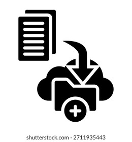Backup Copy Icon Glyph Design Vector Illustration