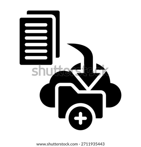 Backup Copy Icon Glyph Design Vector Illustration