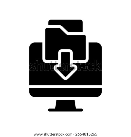 Backup Copy Icon Glyph Vector Illustration