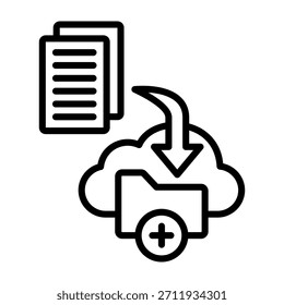 Backup Copy Icon Line Design Vector Illustration