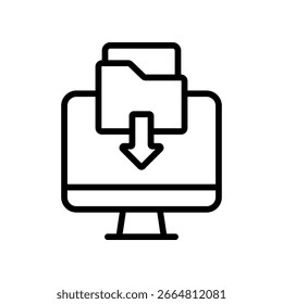 Backup Copy Icon Outline Vector Illustration