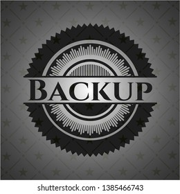 Backup dark emblem. Retro. Vector Illustration. Detailed.