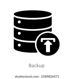 Backup and data icon concept