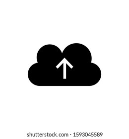 backup data line sign icon in black flat design on white background
