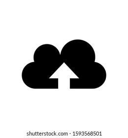 backup data line sign icon in black flat design on white background