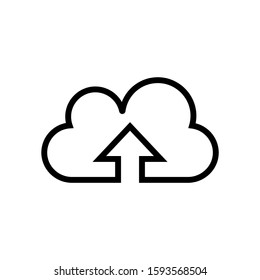 backup data line sign icon in linear style on white background