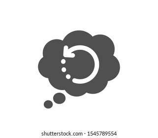 Datenzeichen sichern. Wiederherstellungs-Info-Symbol. Symbol für Informationen wiederherstellen. Klassische Wohnfläche. Einfaches Symbol für Wiederherstellungsdaten. Vektorillustration