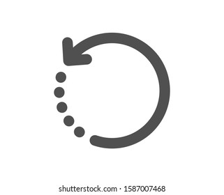 Backup Data Sign. Recovery Info Icon. Restore Information Symbol. Classic Flat Style. Simple Recovery Data Icon. Vector