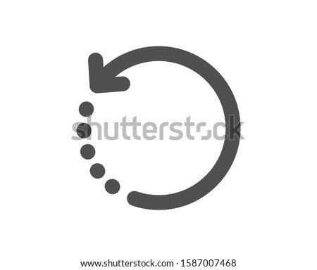 Backup data sign. Recovery info icon. Restore information symbol. Classic flat style. Simple recovery data icon. Vector
