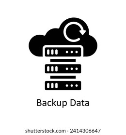 Backup Data Vector  Solid icon Style illustration. EPS 10 File