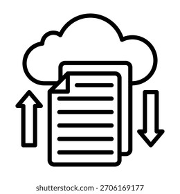 Ilustración vectorial de estilo de línea de icono de archivo de copia de seguridad