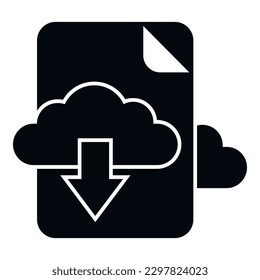 Backup file icon simple vector. Data cloud. Server document