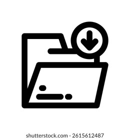 backup file line icon. Clean and minimalist vector icon for websites, mobile apps, presentations, and logos. Fully scalable and customizable for any project.