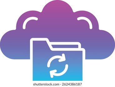 Ícone de vetor do Arquivo de Backup. Pode ser usado para impressão, aplicativos móveis e da Web.