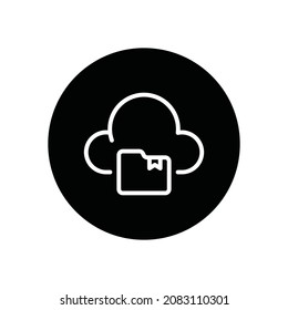backup folder glyph icon white background