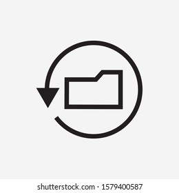 Backup Folder Icon with Outline Style, Vector Editable