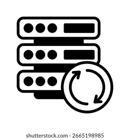 Icono de copia de seguridad de glifo Icono de mini ilustración. Uso Para El Concepto Moderno, Impresión, Ui, Ux Kit, Web Y Desarrollo De App. Vector Relacionado Con La Oficina, La Educación, El Examen Y Más