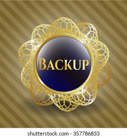 Goldenes Backup-Schild