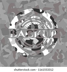 Backup grey camo emblem
