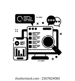 Backup Hub Glyph Icon, Vector illustration