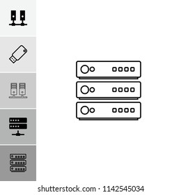 Backup icon. collection of 6 backup filled and outline icons such as server. editable backup icons for web and mobile.