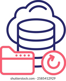 Backup Icon Color Vector Illustration
